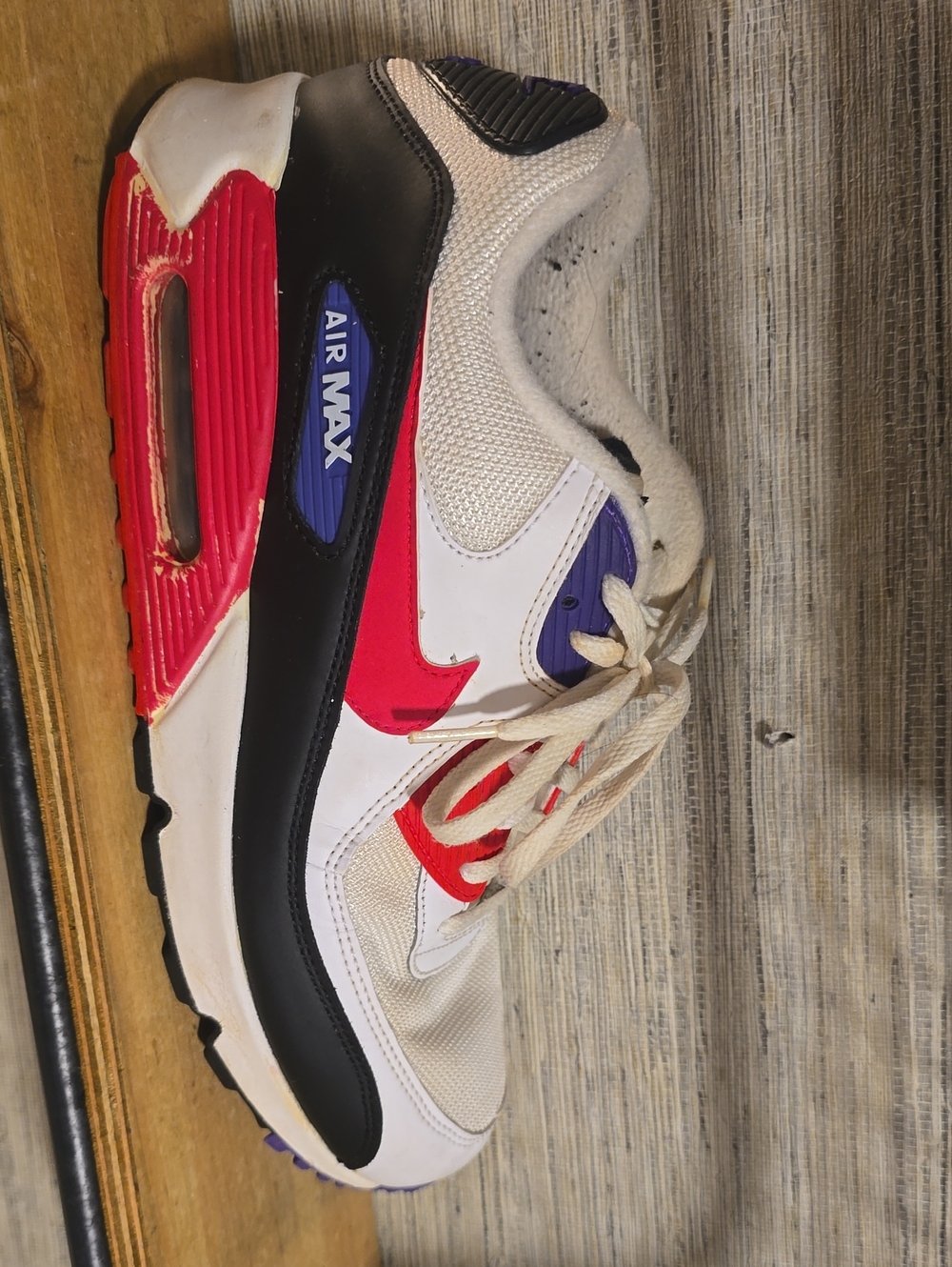 Nike White Red Black Purple Air Max Retro Trainer